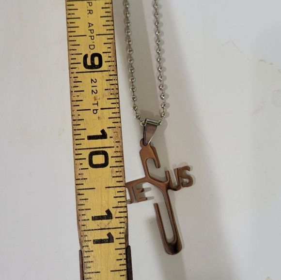 Titanium Steel Cross Pendant Necklace, amazing grace. - Picture 5 of 5